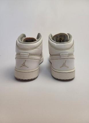 Nike air jordan white high 1, кроссовки белые высокие4 фото
