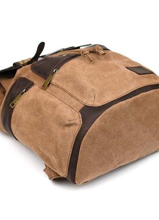 Канвас рюкзак-мішок tarwa rcc-0010-4lx зі шкірою крейзі хорс9 фото