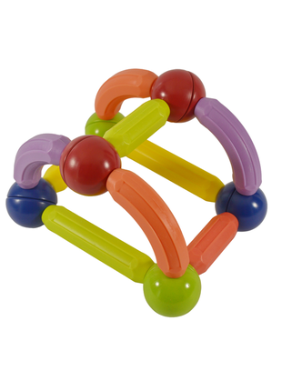 Дитячий магнітний 3d конструктор кольорові магнітні палички та кульки (magnetic sticks), 64 деталі3 фото