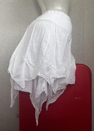Юбка асимметричная юбка двухслойная3 фото