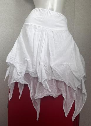 Юбка асимметричная юбка двухслойная1 фото