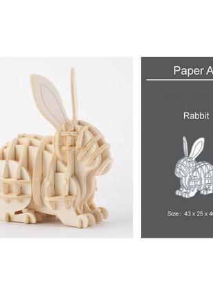 3d модель для збірки paper art кролик