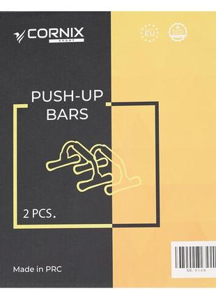 Упоры для отжиманий cornix push-up bars xr-0168 black/orange4 фото