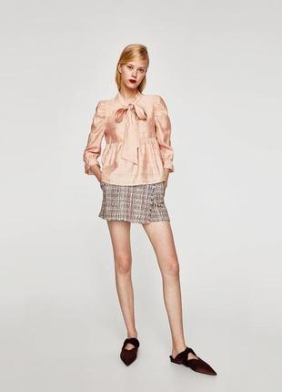 Блуза с бантом zara