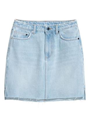 Короткая джинсовая юбка h&m.1 фото