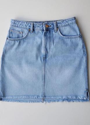 Короткая джинсовая юбка h&m.2 фото