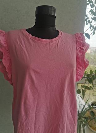 Красивая женская котоновая футболка-блуза2 фото