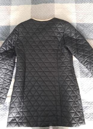 Куртка удлиненная черная полупальто стеганное  демісезон2 фото