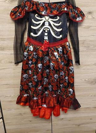 Дитяче плаття відьма, дружина дракули,дружина смерті на 11-12, 13-14 років на хелловін