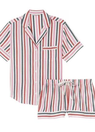 Фланелевая пижама victoria’s secret flannel short pajama set оригинал