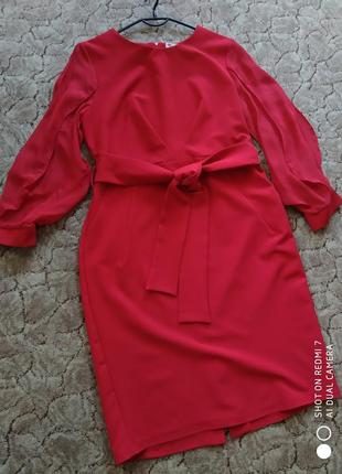 Бомбическое красное платье для леди!1 фото