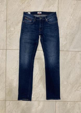 Мужские джинсы брюки Tommy hilfiger jeans синие классические2 фото