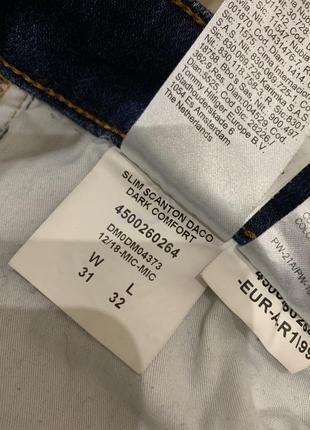 Мужские джинсы брюки Tommy hilfiger jeans синие классические8 фото