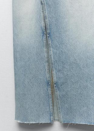 Джинсовая юбка с асимметричным поясом zara5 фото