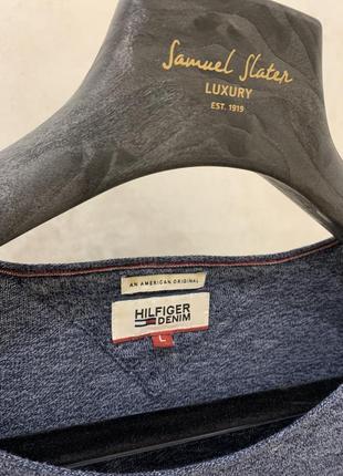 Кофта лонгслів tommy hilfiger синя оверсайз 3