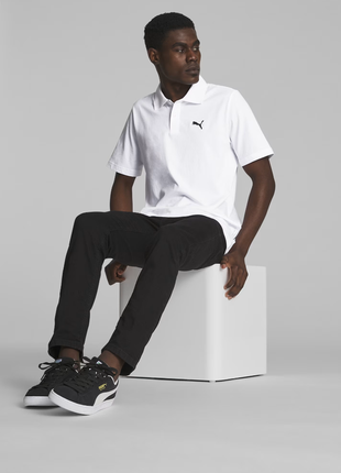 Белое мужское поло puma essential men's polo новое оригинал сша3 фото