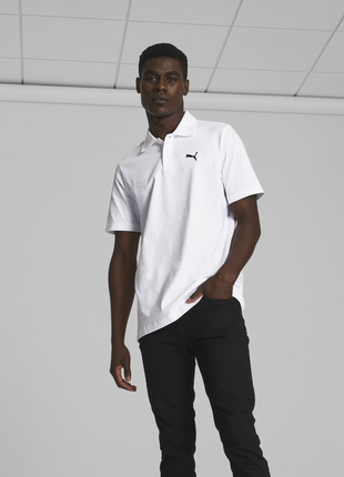 Белое мужское поло puma essential men's polo новое оригинал сша5 фото