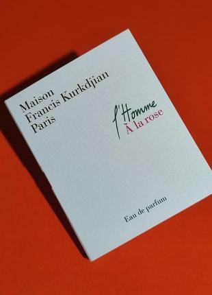 Парфюм maison francis kurkdjian l'homme a la rose 2 ml (оригинал)2 фото