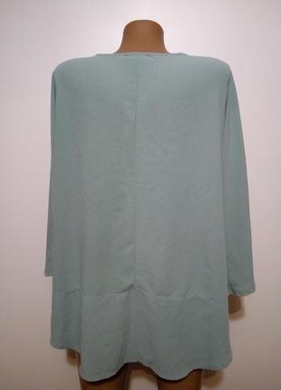 Стильна подовжена блуза з вузлом 52-54 розміру5 фото