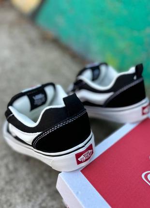 Круті жіночі кеди vans knu skool black white чорно-білі5 фото