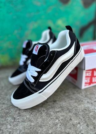 Круті жіночі кеди vans knu skool black white чорно-білі4 фото