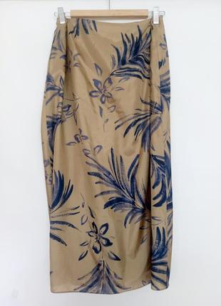 100% шелковый, шелковая юбка миди от ralph lauren4 фото