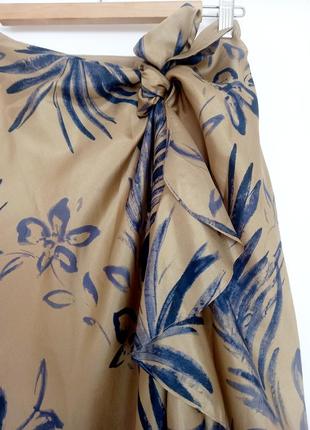 100% шелковый, шелковая юбка миди от ralph lauren3 фото