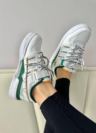 Adidas forum 84 low white / green