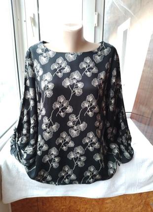 Брендовая вискозная блуза блузка большого размера3 фото