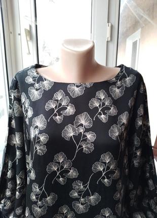 Брендовая вискозная блуза блузка большого размера4 фото