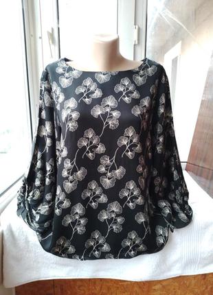 Брендовая вискозная блуза блузка большого размера1 фото