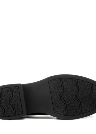 Туфли женские черные лаковые на толстом каблуке 2392т7 фото