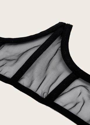 Чорний жіночий широкий масивний ремінь-корсет корсаж на сукню арт 40485 фото