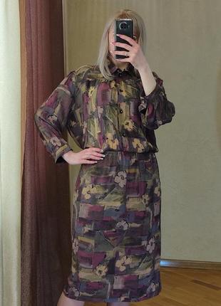Платье-рубашка миди в стиле винтаж большого размера батал5 фото