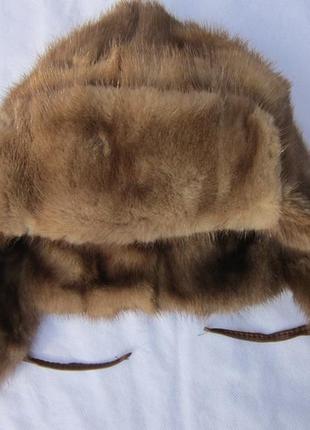 Зимняя шапка из натурального меха норки / норковая шапка1 фото
