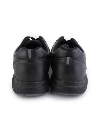 Чоловічі чорні кросівки із еко-шкіри2 фото