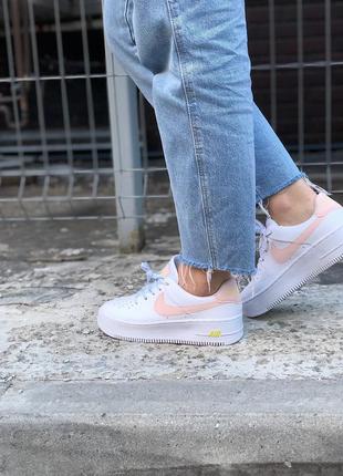 Nike air force 1 sage low white\pink кросівки жіночі найк аір6 фото