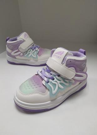 Демісезонні високі кросівки хайтопи для дівчинки 21-32р.
