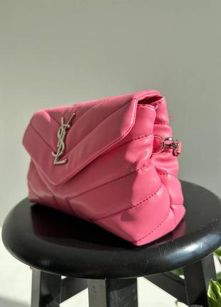 Розовая сумка клатч в стиле yves saint laurent pretty bag pink8 фото