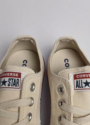 Converse 42.5, бежевые низкие кеды5 фото