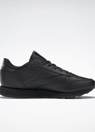 Оригінал! кросівки reebok classic leather black 39123 фото