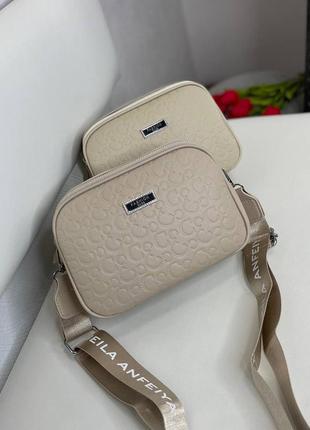 Женская стильная и качественная сумка из эко кожи на 2 отдела 3 цвета5 фото