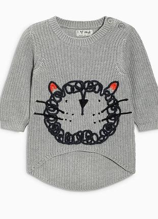 Легендарное вязаное платье лапша с вышивкой next.