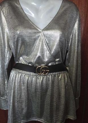 Шикарна туніка на запах розміру плюс сайз 44/46 євро на 54-56...