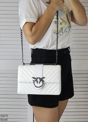 Женская качественная сумка, стильный клатч из эко кожи белый5 фото