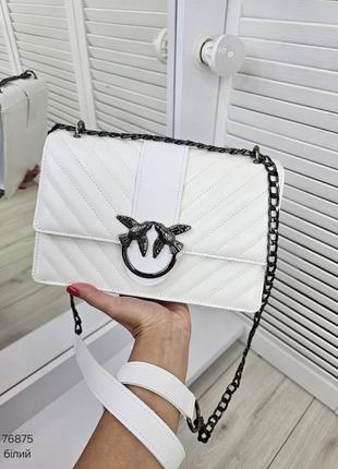 Жіноча якісна сумка , стильний  клатч з еко шкіри білий3 фото
