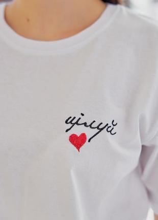 Женская футболка «целуй». женская футболка.7 фото