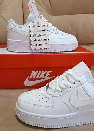 Женские кроссовки nike air force 1  ( кожа) топ качество!1 фото