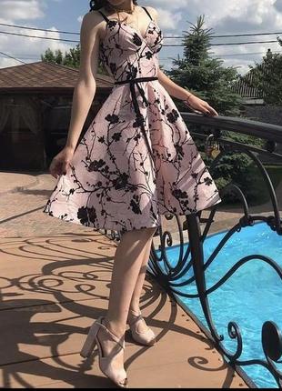 Платье enigma коктейльное розовое