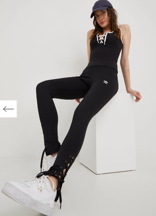 Леггинсы лосины always original hk5077 черные tight fit adidas 7/8 leggings1 фото